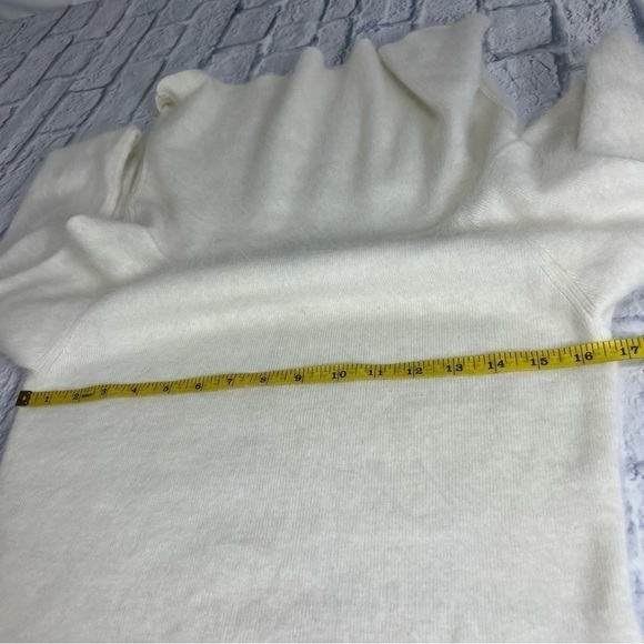 Alex Marie cream Cowl Neck Knit Sweater Rabbit Hair Nylon size large - Picture 7 of 9